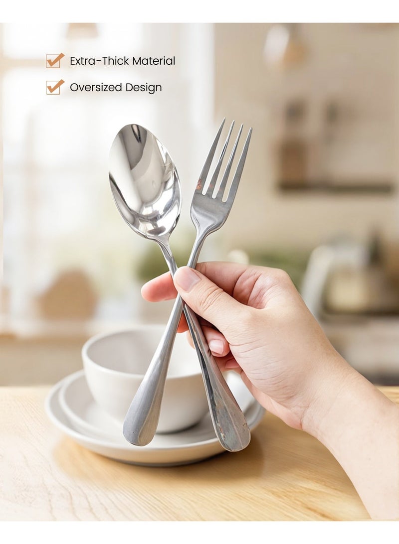 24 Pcs Dinnerware Set- Dinner Plates Set- Picnic & Camping- Unbreakable & Reusable- Includes 4 x 9in, 4 x 8in Plates, 4 x 6in Bowls, 4 Cups, 4 Stainless Steel Forks and Spoons- Kitchen, Dorm, Office - Image 4